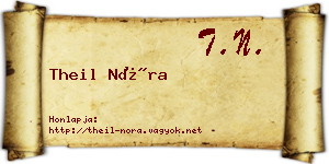 Theil Nóra névjegykártya